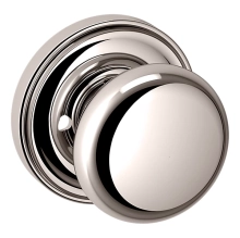 Baldwin<br />5015.055 KNOB W/ 5048 ROSE - Lifetime Pol. Nickel -  Pre-Configured Set With Knobs, Roses, Latch & 2 1/8 Adapter 5015055
