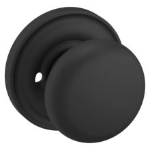 Baldwin<br />5015.190 - CLASSIC KNOB WITH 5048 ESTATE ROSE - Satin Black 50076190