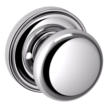 Baldwin<br />5015.260 CLASSIC KNOB W/ 5048 ROSE - Pol. Chrome - Complete Pre-Configured Set With Knobs, Roses, Latch & 2 1/8 Adapter 5015260