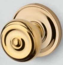 Baldwin - 5020.031.IDM IN STOCK - Colonial Knob with 5048 Rose - Half Dummy, Non-Lacquered Brass Finish 5020031IDM Quick Ship