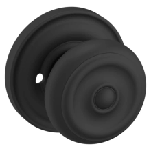 Baldwin<br />5020.190 - COLONIAL KNOB WITH 5048 ESTATE ROSE - Satin Black 5020190