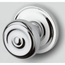 Baldwin - 5020.260.PASS IN STOCK - Colonial Knob with 5048 Rose - Passage Set, Polished Chrome Finish 5020260PASS Quick Ship