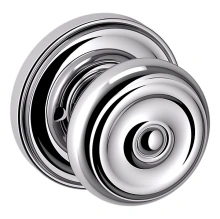 Baldwin<br />5020.260 - COLONIAL KNOB WITH 5048 ESTATE ROSE - Polished Chrome 5020260