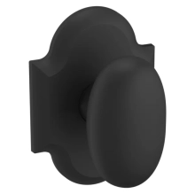 Baldwin - 5024.190 - OVAL KNOB WITH R030 ARCHED ROSE - Satin Black 5024190