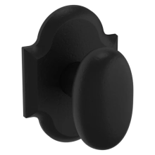 Baldwin - 5024.402 - OVAL KNOB WITH R030 ARCHED ROSE - Distressed Oil Rubbed Bronze 5024402