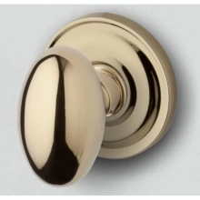 Baldwin - 5025.003.FD IN STOCK  - Egg Knob with 5048 Rose - Full Dummy Set, Lifetime Polished Brass Finish 5025003FD Quick Ship