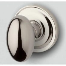 Baldwin - 5025.055.FD IN STOCK  - Egg Knob with 5048 Rose - Full Dummy Set, Lifetime Polished Nickel Finish 5025055FD Quick Ship