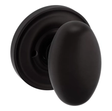 Baldwin<br />5025.102 EGG KNOB W/ 5048 ROSE - Oil Rubbed Bronze -  Pre-Configured Set With Knobs, Roses, Latch & 2 1/8 Adapter 5025102