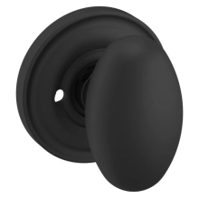 Baldwin<br />5025.190 - EGG KNOB WITH 5048 ESTATE ROSE - Satin Black 5025190