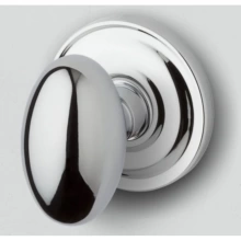 Baldwin - 5025.260.PASS IN STOCK  - Egg Knob with 5048 Rose - Passage Set, Polished Chrome Finish 5025260PASS Quick Ship