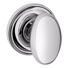 Baldwin<br />5025.260 EGG KNOB W/ 5048 ROSE - POL. CHROME -  Pre-Configured Set With Knobs, Roses, Latch & 2 1/8 Adapter 5025260
