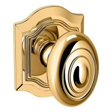 Baldwin<br />5077.031 - BETHPAGE KNOB WITH R027 BETHPAGE ROSE - NON-LACQUERED BRASS 5077031