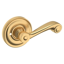 Baldwin<br />5103.044.PASS IN STOCK - 5103 Lever w/ 5048 Rose - Passage Set, Lifetime (PVD) Satin Brass Finish 5103044PASS Quick Ship