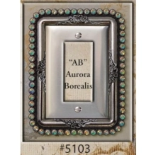 Carpe Diem Cabinet Knobs<br />5103 CD - 5103 Cache single rocker/GFI switchplate with Swarovski Crystals