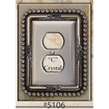 Carpe Diem Cabinet Knobs<br />5106 CD - 5106 Cache single duplex outlet with Swarovski Crystals