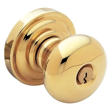 Baldwin<br />5205.003.ENTR - Classic Knob - Keyed Entry with Classic Rose, Lifetime Polished Brass Finish 5205003 Quick Ship
