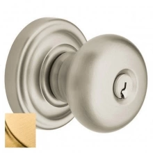 Baldwin - 5205.044 - Classic Knob - Keyed Entry with Classic Rose, Lifetime Satin Brass Finish 5205044 Quick Ship