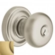 Baldwin<br />5205.060 - Classic Knob - Keyed Entry with Classic Rose, Satin Brass & Brown Finish 5205060 Quick Ship