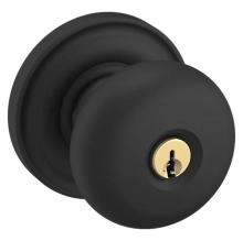 Baldwin<br />5205.190.ENTR - Classic Knob - Keyed Entry with Classic Rose, Satin Black Finish 5205190 Quick Ship