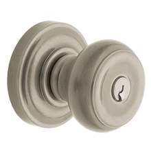 Baldwin<br />5210.056.ENTR - Colonial knob w/ Classic rose - Keyed Entry - Lifetime Satin Nickel 5210056 Quick Ship