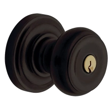 Baldwin<br />5210.102.ENTR - Colonial knob w/ Classic rose - Keyed Entry - Oil Rubbed Bronze 5210102 Quick Ship