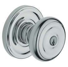 Baldwin<br />5210.260.ENTR - Colonial knob w/ Classic rose - Keyed Entry - Polished Chrome 5210260 Quick Ship