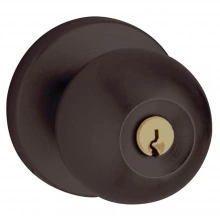 Baldwin - 5215.102 - Modern Knob - Keyed Entry with Contemporary Rose, Oil-Rubbed Bronze Finish 5215102 Quick Ship