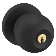 Baldwin<br />5215.190.ENTR - Contemporary knob w/ Contemporary rose - Keyed Entry - Satin Black 5207690