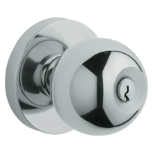 Baldwin<br />5215.260.ENTR - Contemporary knob w/ Contemporary rose - Keyed Entry - Polished Chrome 5215260