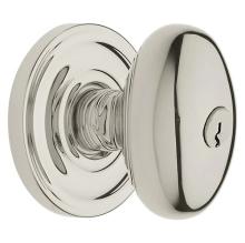 Baldwin<br />5225.055.ENTR - EGG KNOB W/ CLASSIC ROSE - KEYED ENTRY - LIFETIME POLISHED NICKEL 5225055