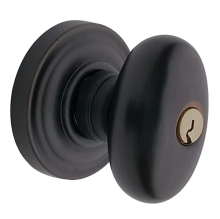 Baldwin<br />5225.102.ENTR - Egg Knob - Keyed Entry with Classic Rose, Oil-Rubbed Bronze Finish 5225102 Quick Ship