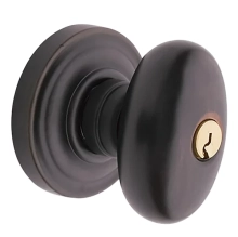 Baldwin - EGG KNOB W/ CLASSIC ROSE - KEYED ENTRY - VENETIAN BRONZE 5225112ENTR 