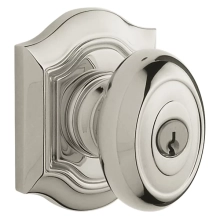 Baldwin<br />5237.055.ENTR - BETHPAGE KNOB W/ BETHPAGE ROSE - KEYED ENTRY - LIFETIME POLISHED NICKEL 5237055 Quick Ship