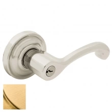 Baldwin - 5245.044 - Classic Lever w/ Classic Rose - Keyed Entry - Lifetime Satin Brass 5245044 Quick Ship