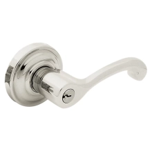 Baldwin<br />5245.055.ENTR - Classic Lever w/ Classic Rose - Keyed Entry - Lifetime Polished Nickel 5245055 Quick Ship