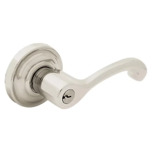 Baldwin - 5245.056.ENTR - Classic Lever w/ Classic Rose - Keyed Entry - Lifetime Satin Nickel 5245056 Quick Ship