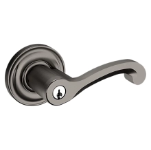 Baldwin - 5245.076.ENTR - Classic Lever w/ Classic Rose - Keyed Entry - Lifetime (PVD) Graphite Nickel 5245076 Quick Ship