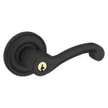 Baldwin - 5245.190.ENTR - Classic Lever w/ Classic Rose - Keyed Entry - Satin Black 5245190 Quick Ship