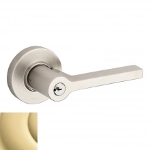 Baldwin - 5260.031 - Square Lever w/ Round Rose - Keyed Entry - Non-Lacquered Brass 5260031 Quick Ship