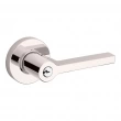 Baldwin<br />5260.055 - Square Lever w/ Round Rose - Keyed Entry - Lifetime Polished Nickel 5260055 Quick Ship
