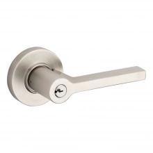 Baldwin<br />5260.056 - Square Lever w/ Round Rose - Keyed Entry - Lifetime Satin Nickel 5260056 Quick Ship