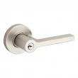 Baldwin<br />5260.056 - Square Lever w/ Round Rose - Keyed Entry - Lifetime Satin Nickel 5260056 Quick Ship