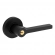 Baldwin<br />5260.190 - Square Lever w/ Round Rose - Keyed Entry - Satin Black 5260190 Quick Ship