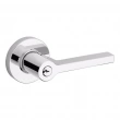 Baldwin<br />5260.260 - Square Lever w/ Round Rose - Keyed Entry - Polished Chrome 5260260 Quick Ship