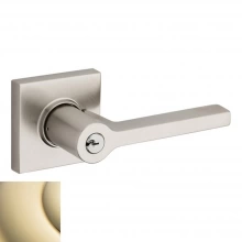 Baldwin - 5285.003 - Square Lever w/ Square Rose - Keyed Entry - Lifetime Polished Brass 5285003 Quick Ship