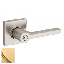 Baldwin - 5285.044 - Square Lever w/ Square Rose - Keyed Entry - Lifetime Satin Brass 5285044 Quick Ship