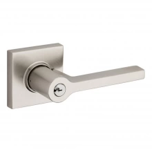 Baldwin - 5285.056 - Square Lever w/ Square Rose - Keyed Entry - Lifetime Satin Nickel 5285056 Quick Ship