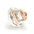 Schaub<br />54-PRG - City Lights, Faceted Dome Glass Knob, Polished Rose Gold, 1-3/4" dia