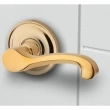 Baldwin<br />5445V.031.PASS IN STOCK - Classic Lever with 5048 Rose - Passage Set, Non-Lacquered Brass Finish 5445V031PASS Quick Ship