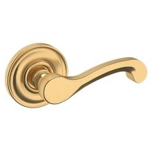 Baldwin<br />5445V.044.PASS IN STOCK - Classic Lever with 5048 Rose - Passage Set, Lifetime (PVD) Satin Brass Finish 5445V044PASS Quick Ship